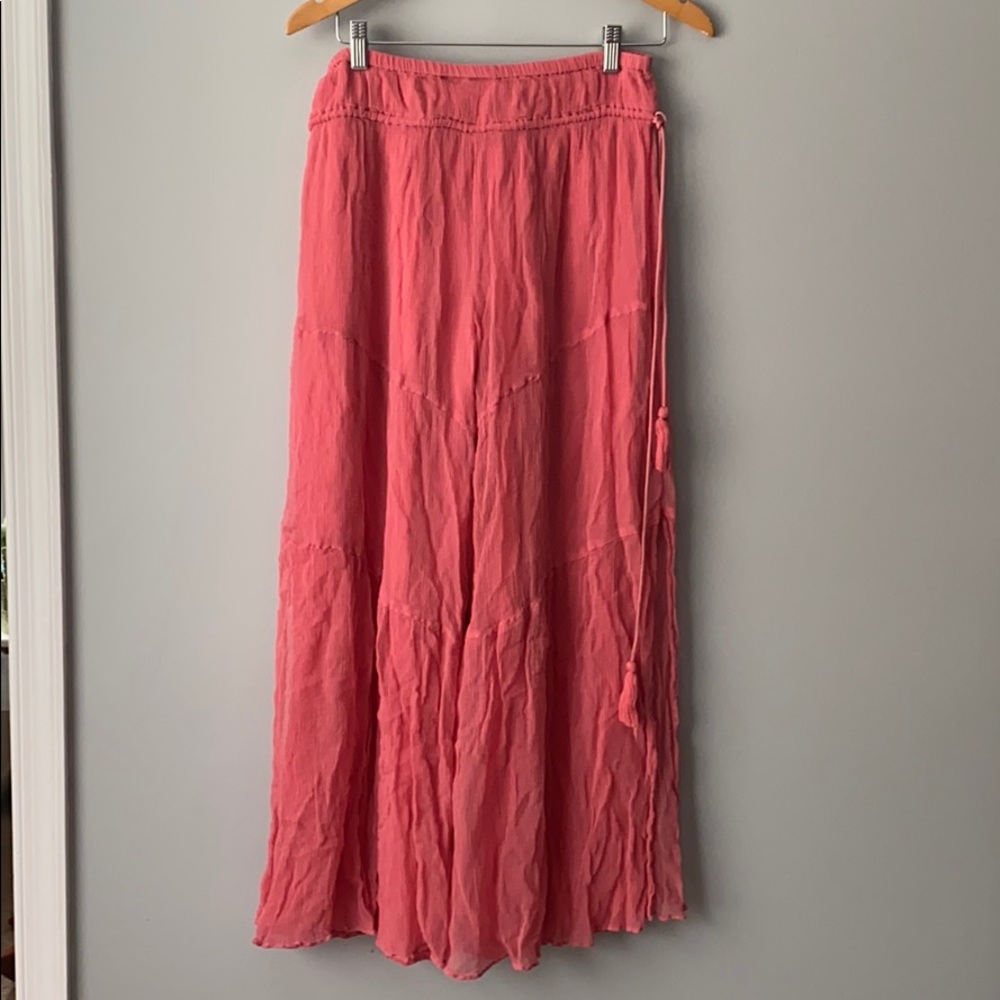 Anthropologie Elevenses Chiffon Palazzo Pants